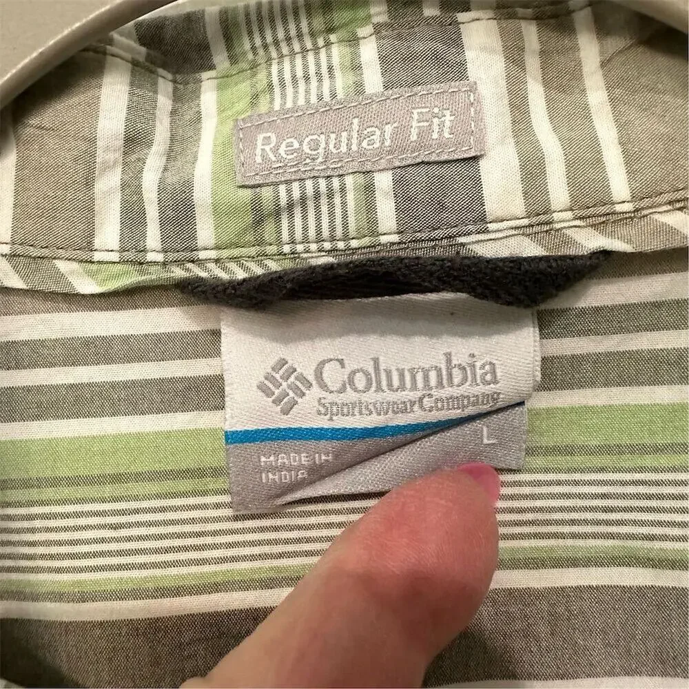 Columbia Men's Boulder Ridge Short Sleeve Striped Shirt Size L Multicolor - Picture 7 of 10